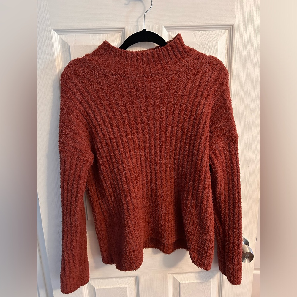 Mauve Pink Mock Turtleneck Sweater